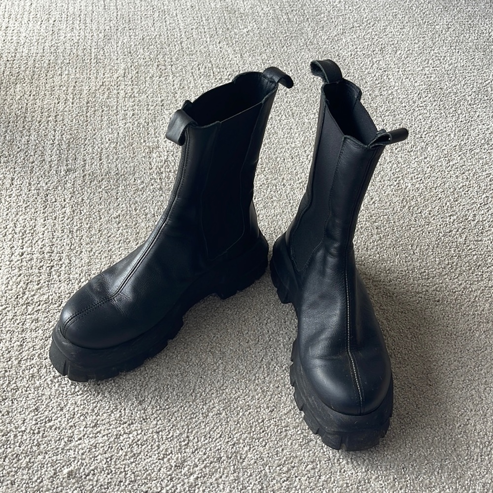 ASOS Design Leather Platform Boots